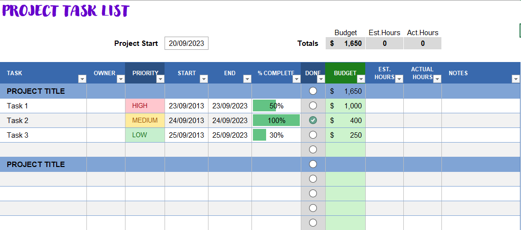 Project Management Templates and Trackers – PRIMAEXCELLENCE