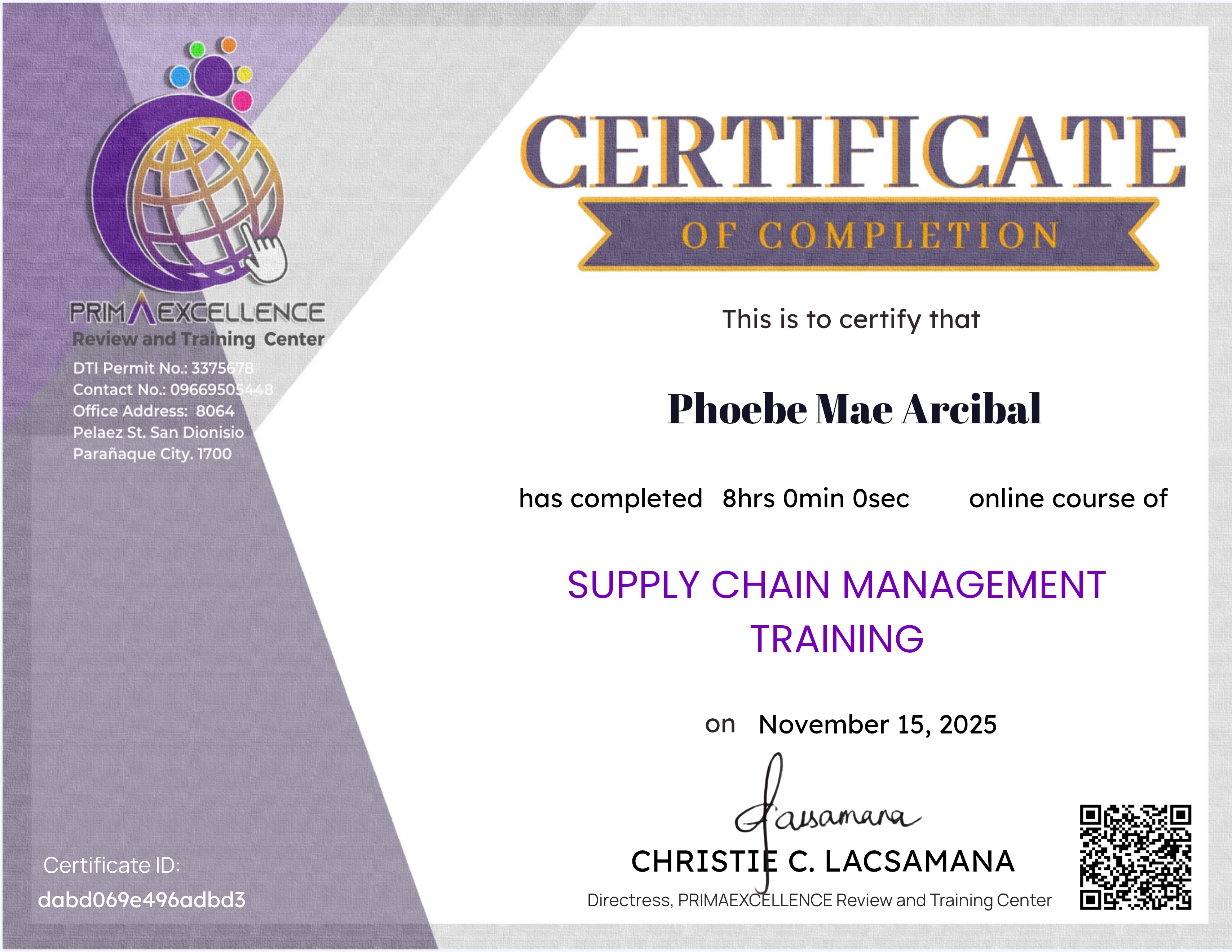 SUPPLY CHAIN MANAGEMENT TRAINING