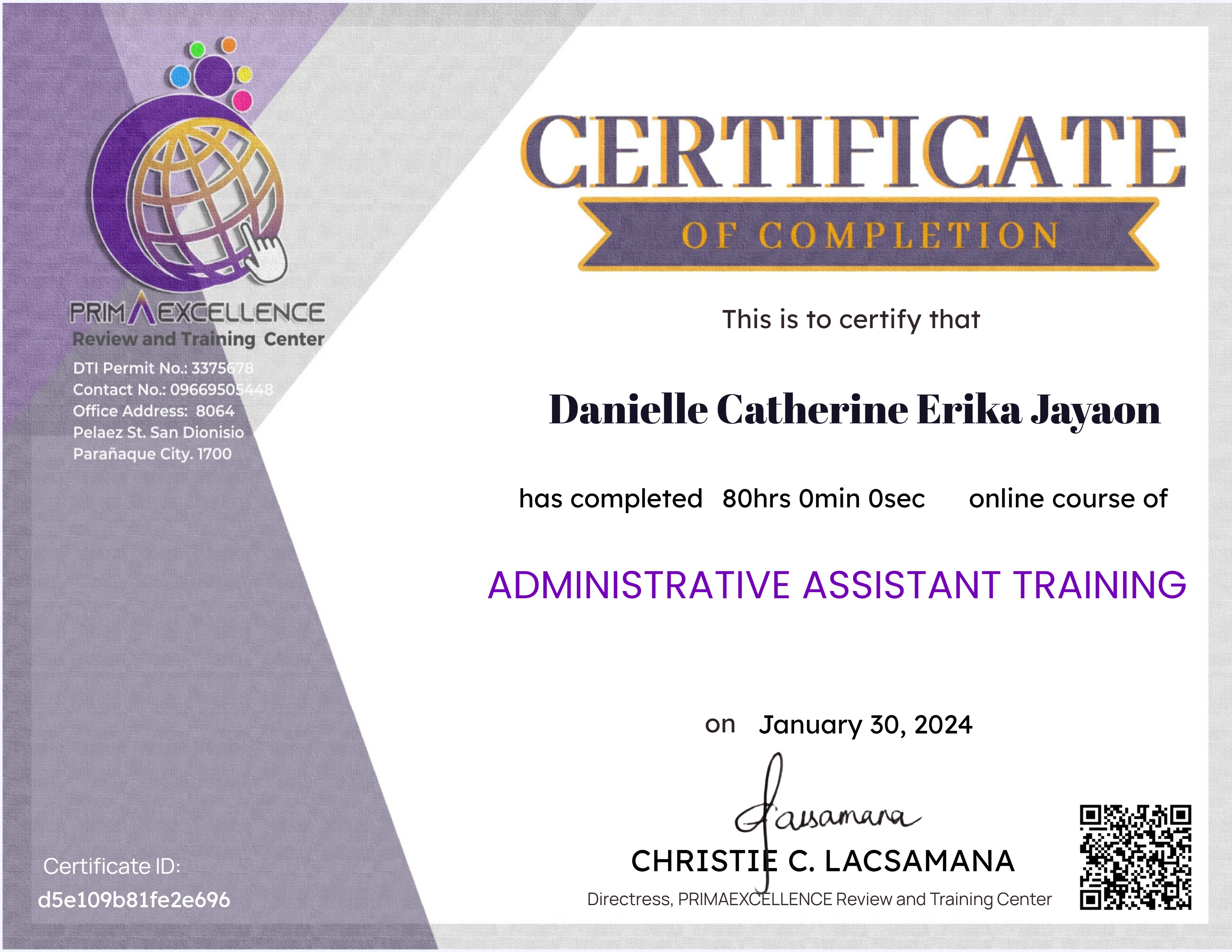 ADMINISTRATIVE ASSISTANT TRAINING